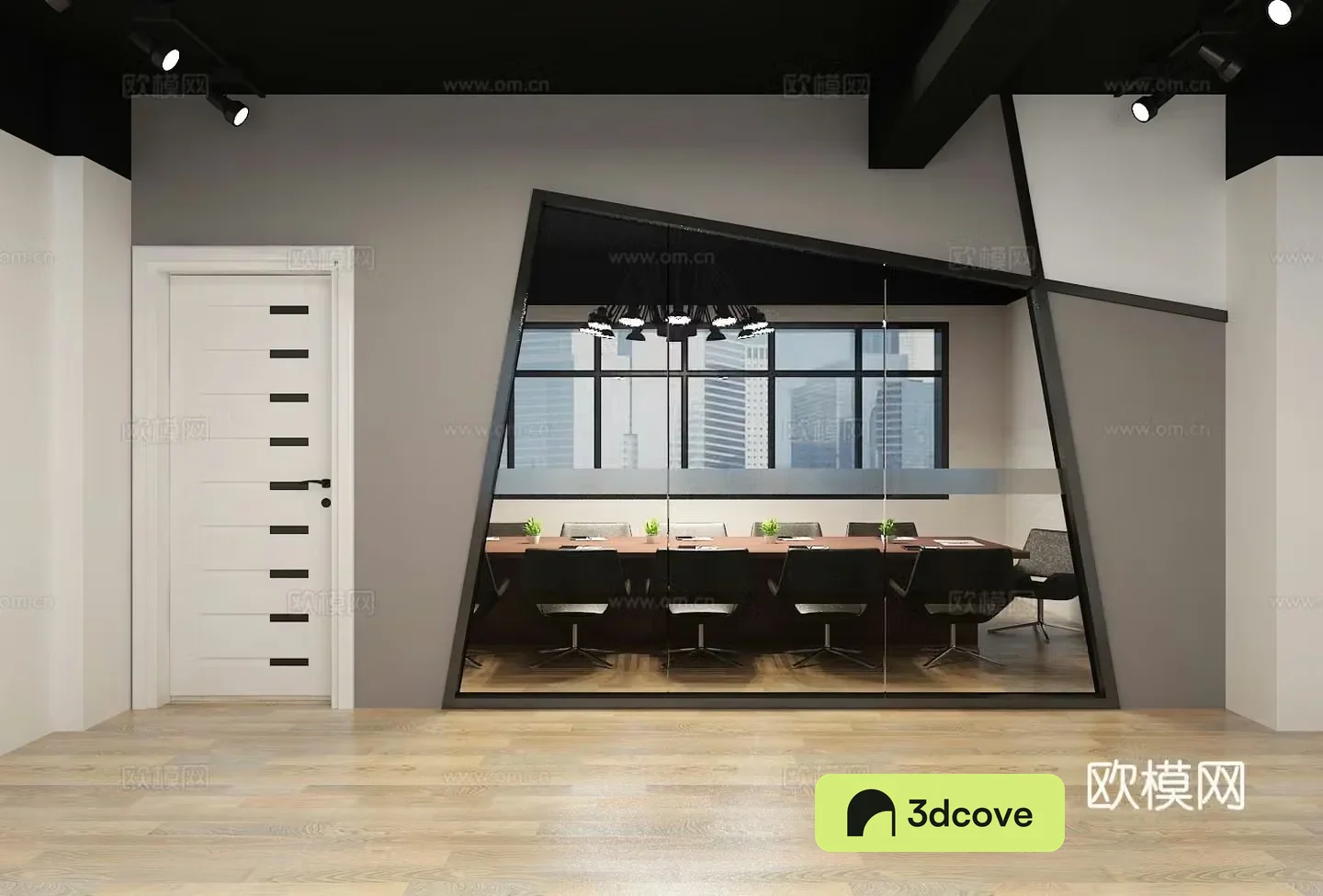 Industrial style conference room