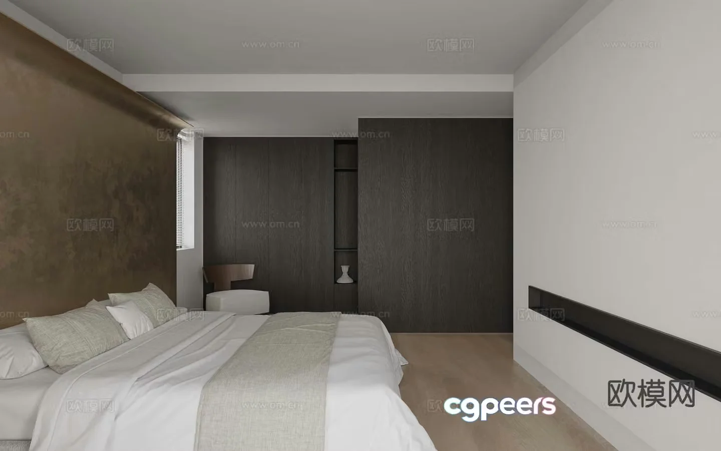 Modern bedroom master bedroom 3d model