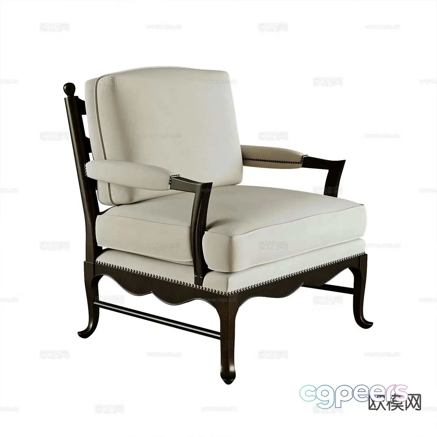 American sofa chair leisure chair 3d model