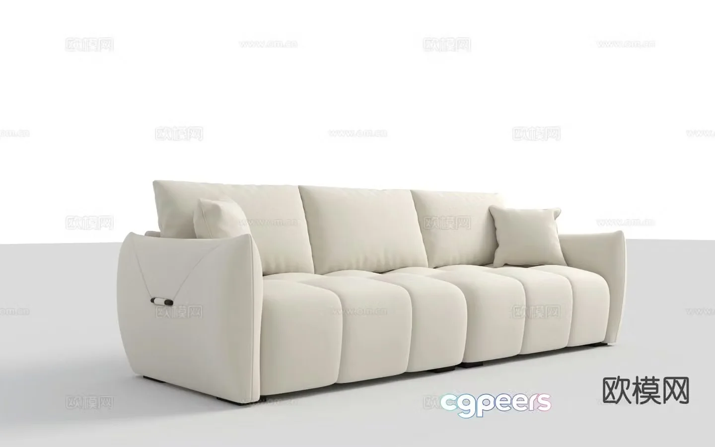 Italian three-seat sofa 3D model