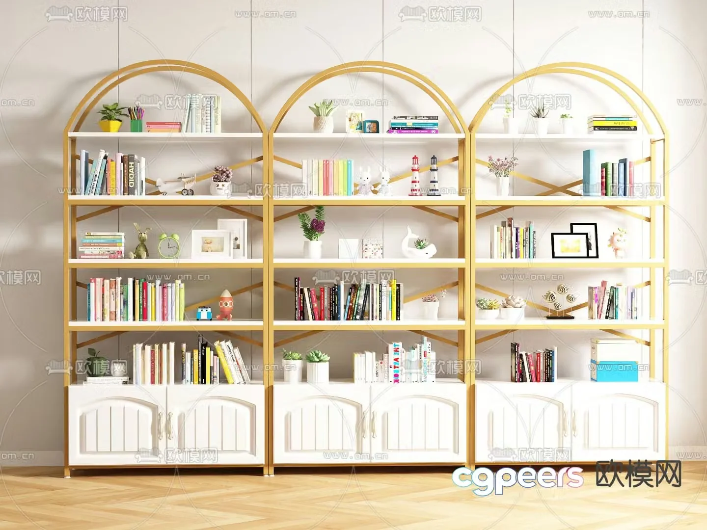 Children’s bookcase bookshelf 3d model