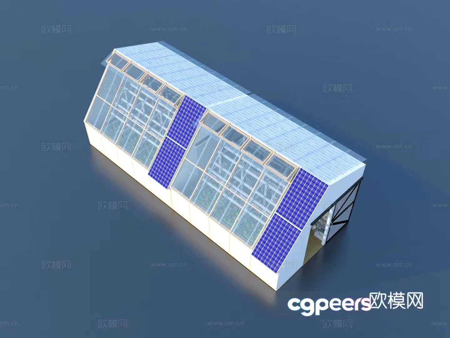 Greenhouse Glass House Glass Daylighting Top 3D Model