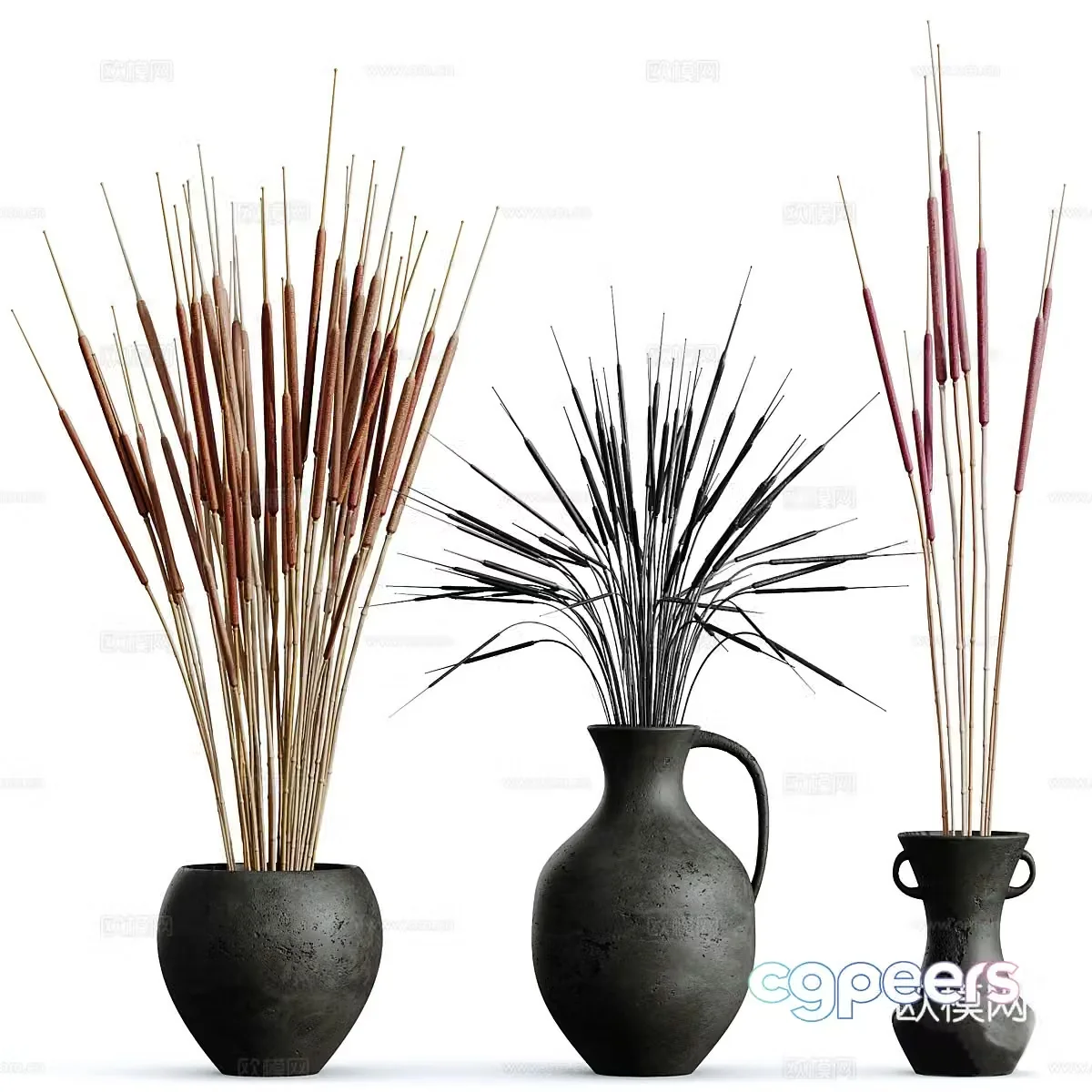 New Chinese style waive vase flower art 3D model