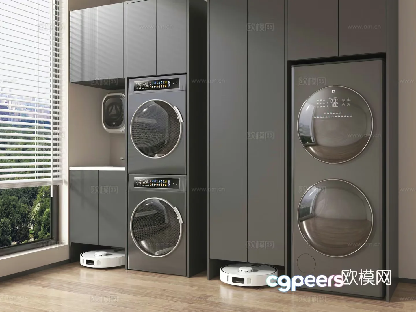 Modern Laundry Room 3D Model – 558 – VRAY Render