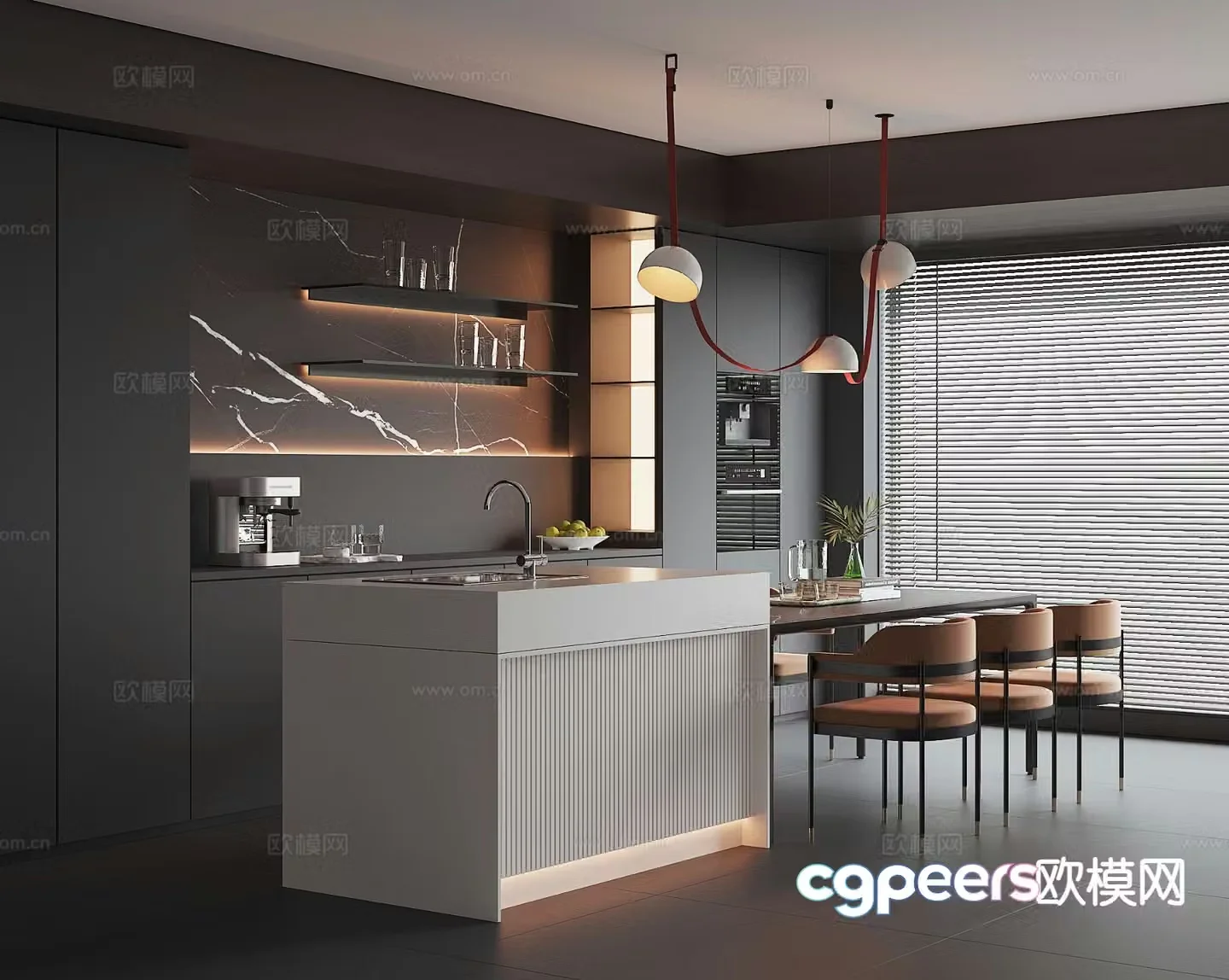 Italian island restaurant 3D model