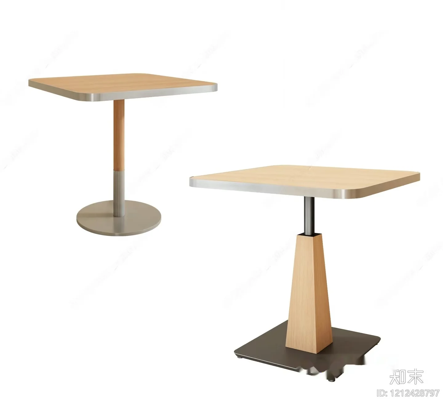 Modern Table With A Metal Base 3D Model – 3900 – VRAY Render