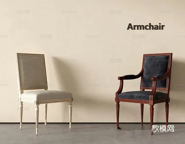 Wooden Armchair 3D Model – 18633 – VRAY Render