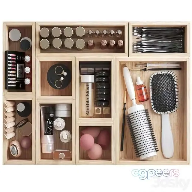 3ds Max Free – Cosmetics set for beauty salon or dressing table