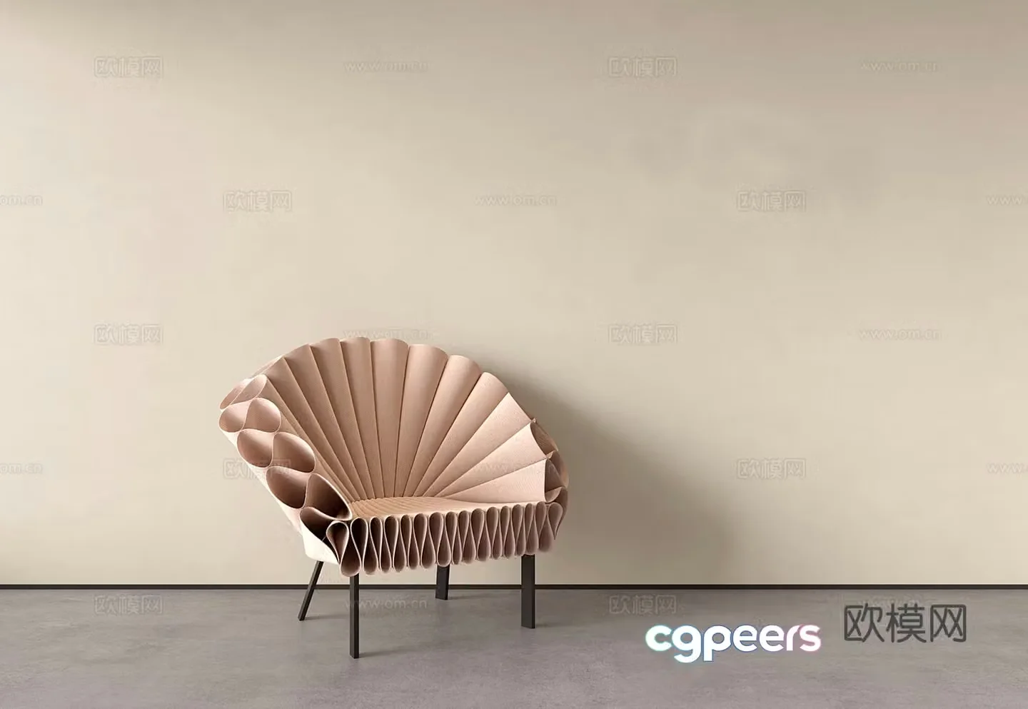 Modern casual chair 3d model