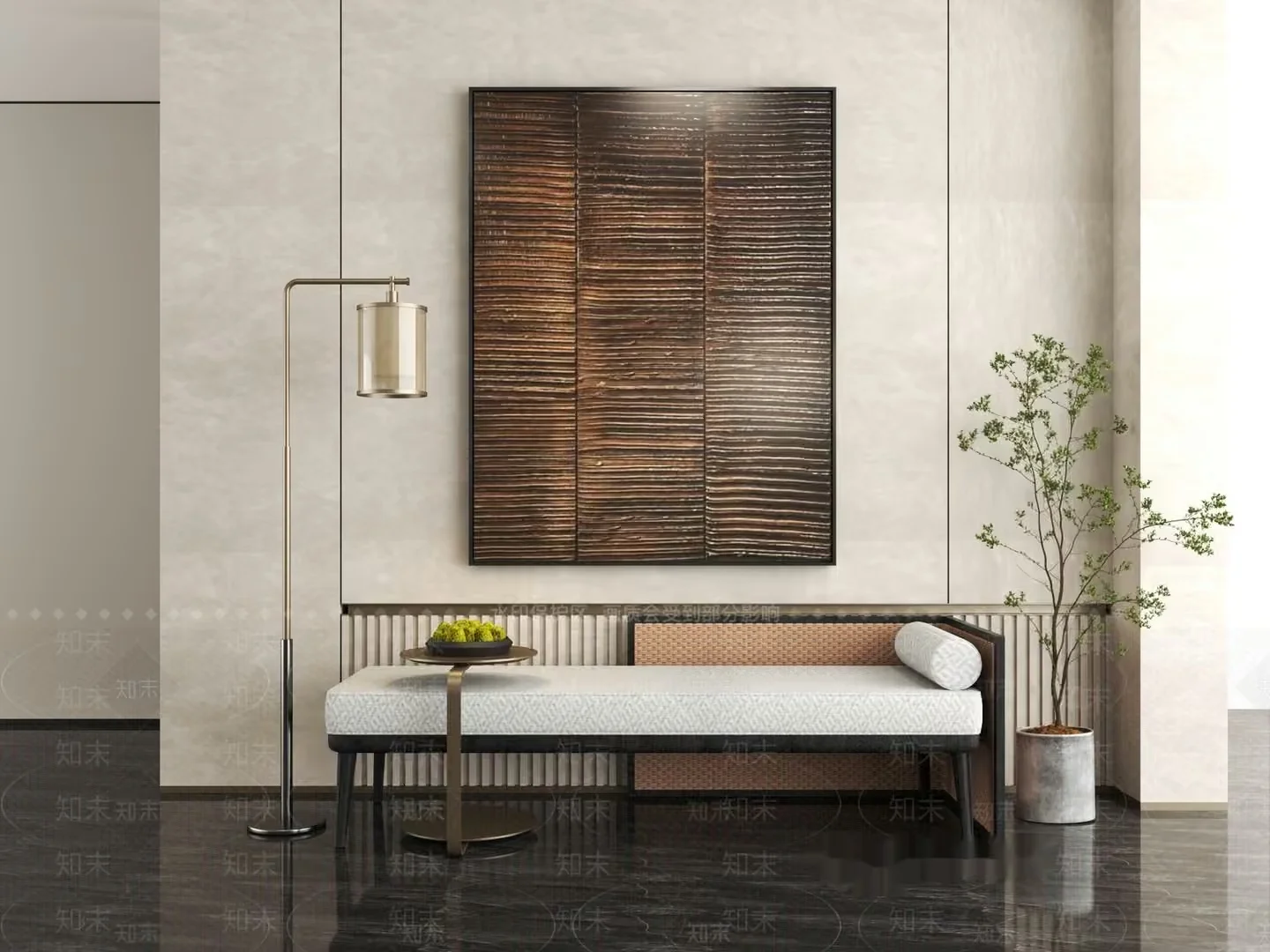 Modern Living Room 3D Model – 23071 – VRAY Render