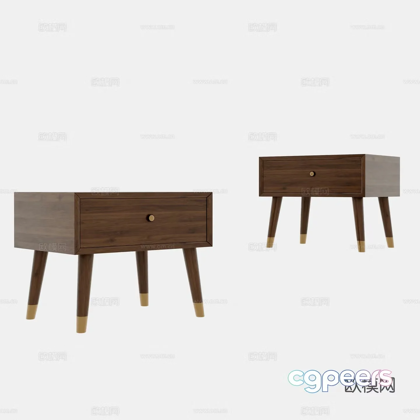 New Chinese style bedside table 3d model