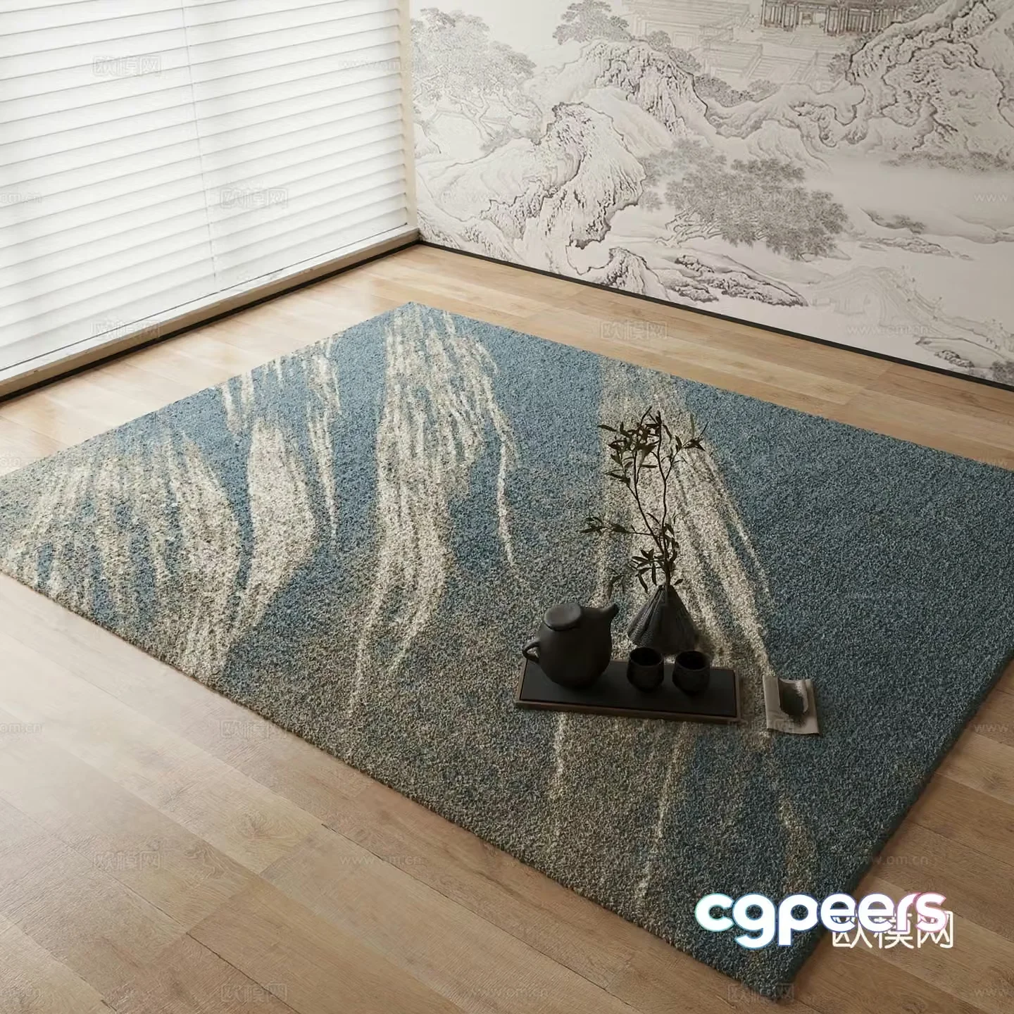 New Chinese carpet 3D model
