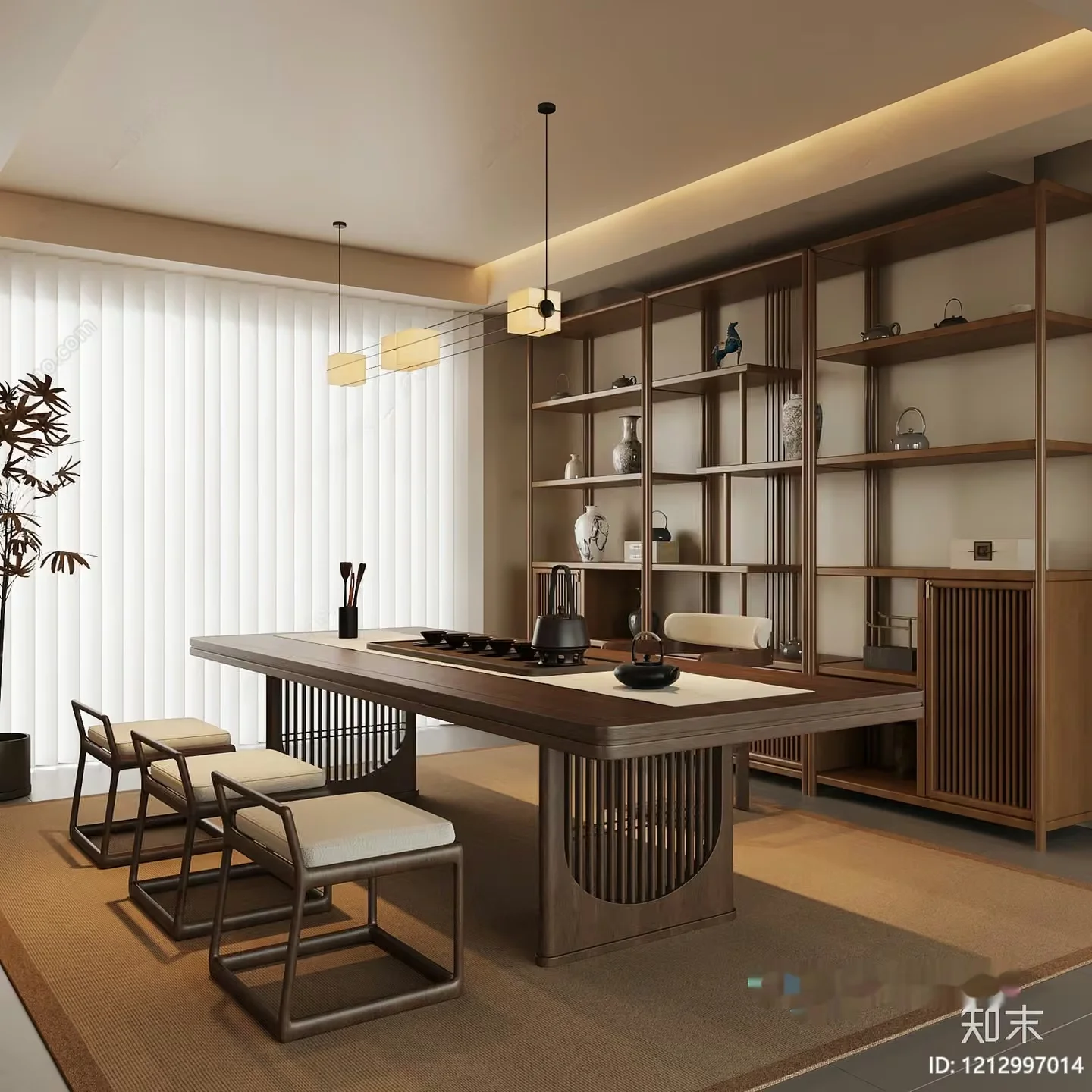 Modern Dining Room 3D Model – 2037 – VRAY Render