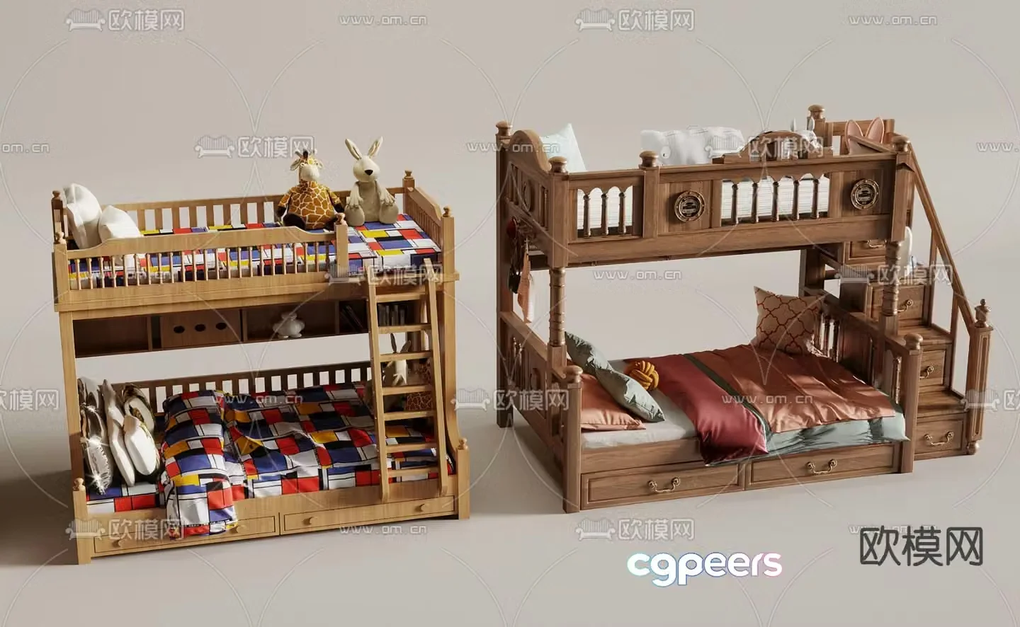 bunk bed 3d model