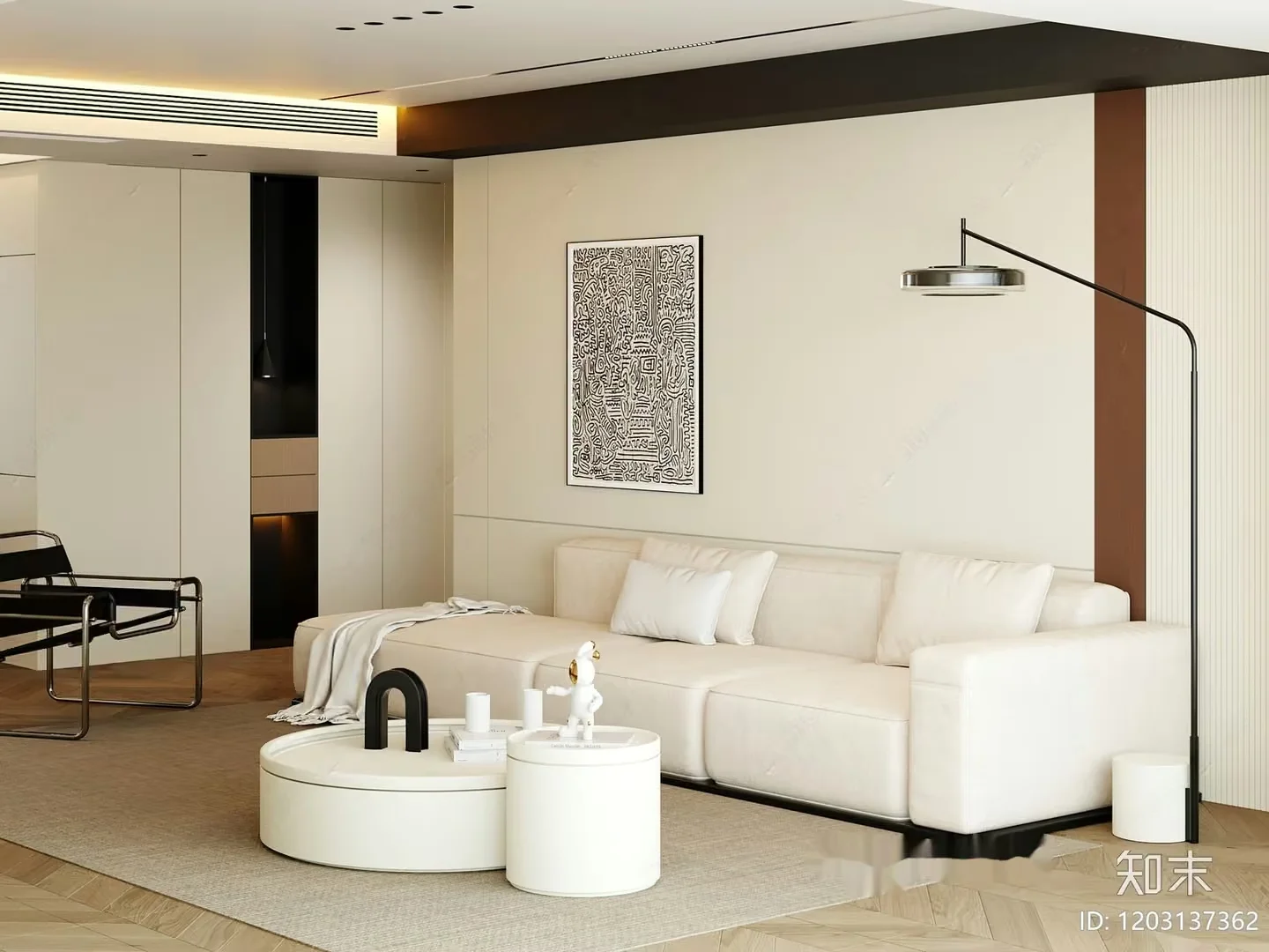 Modern Living Room 3D Model – 1988 – VRAY Render