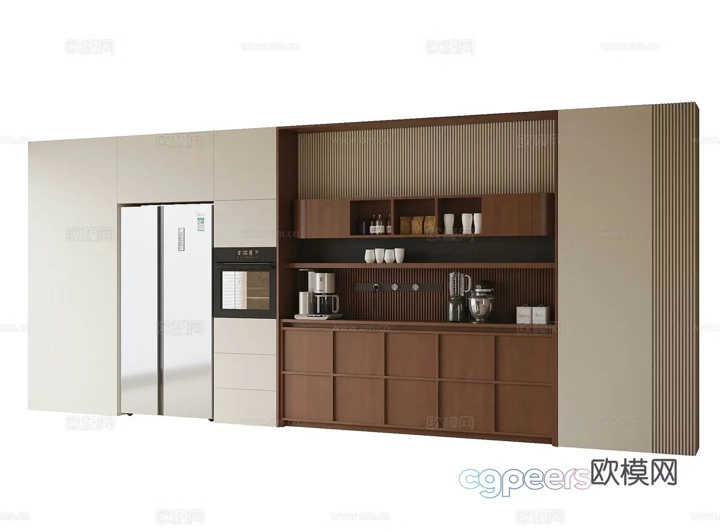 Modern sideboard wine cabinet refrigerator cabinet refrigerator 3d model