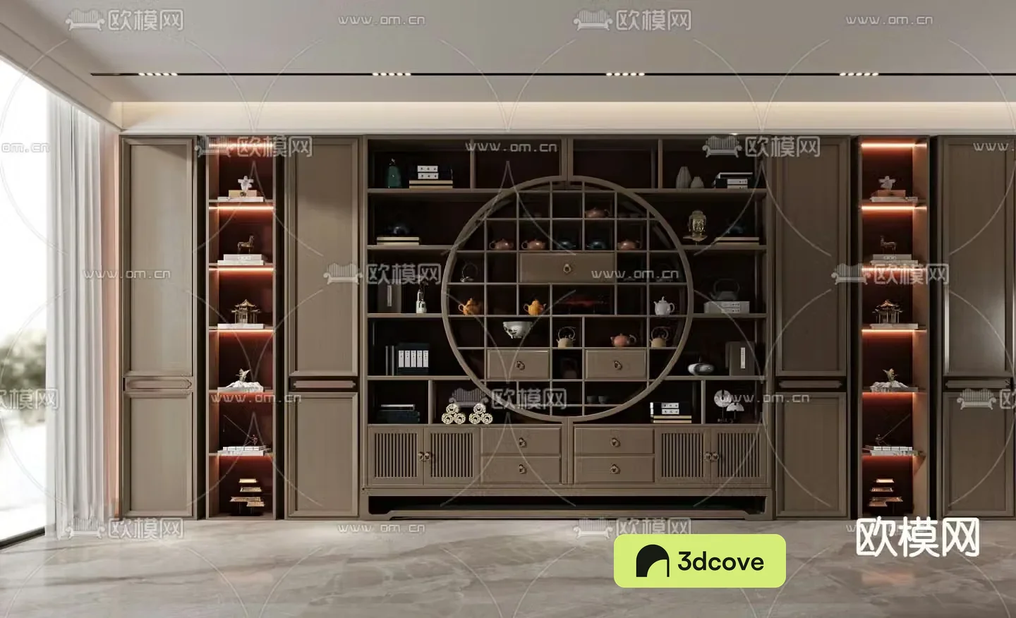 New Chinese style decorative cabinet tea cabinet