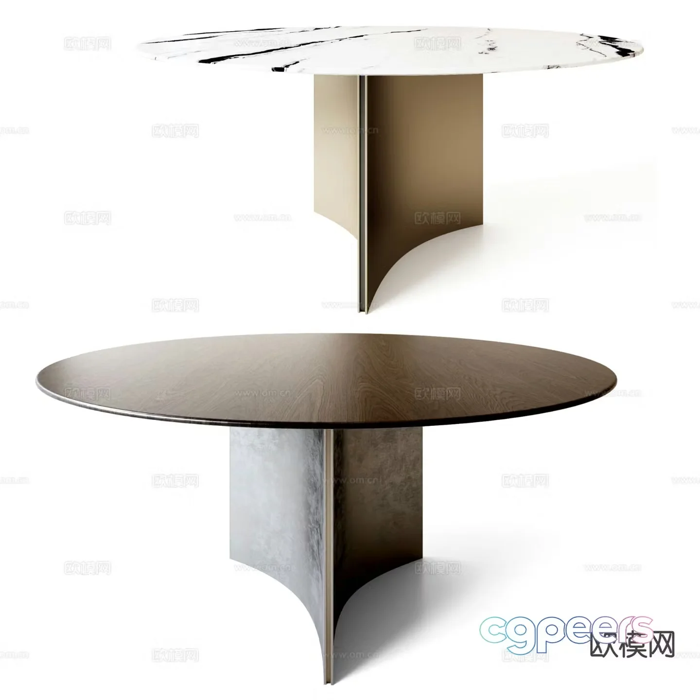 casa round dining table slate dining table 3d model