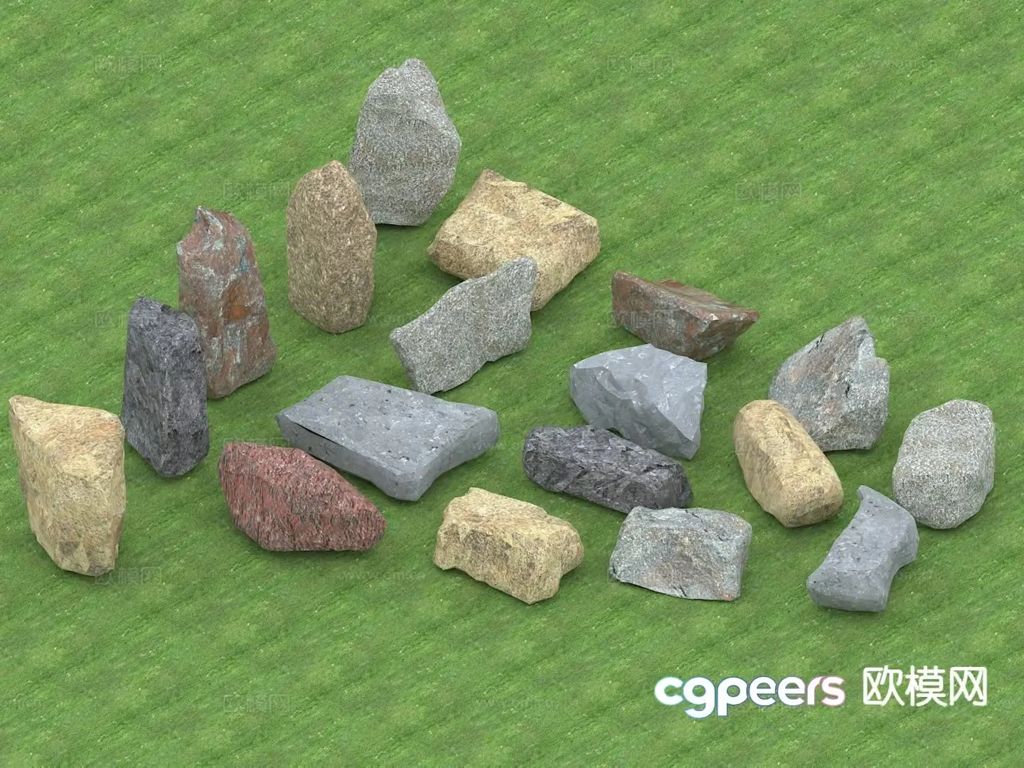 stone rock landscape stone stone 3d model