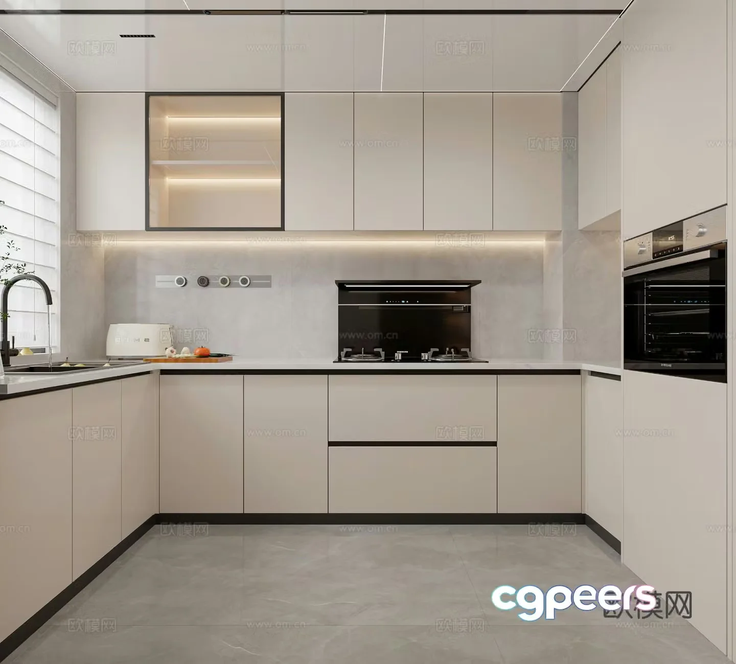 Modern kitchen 3d model