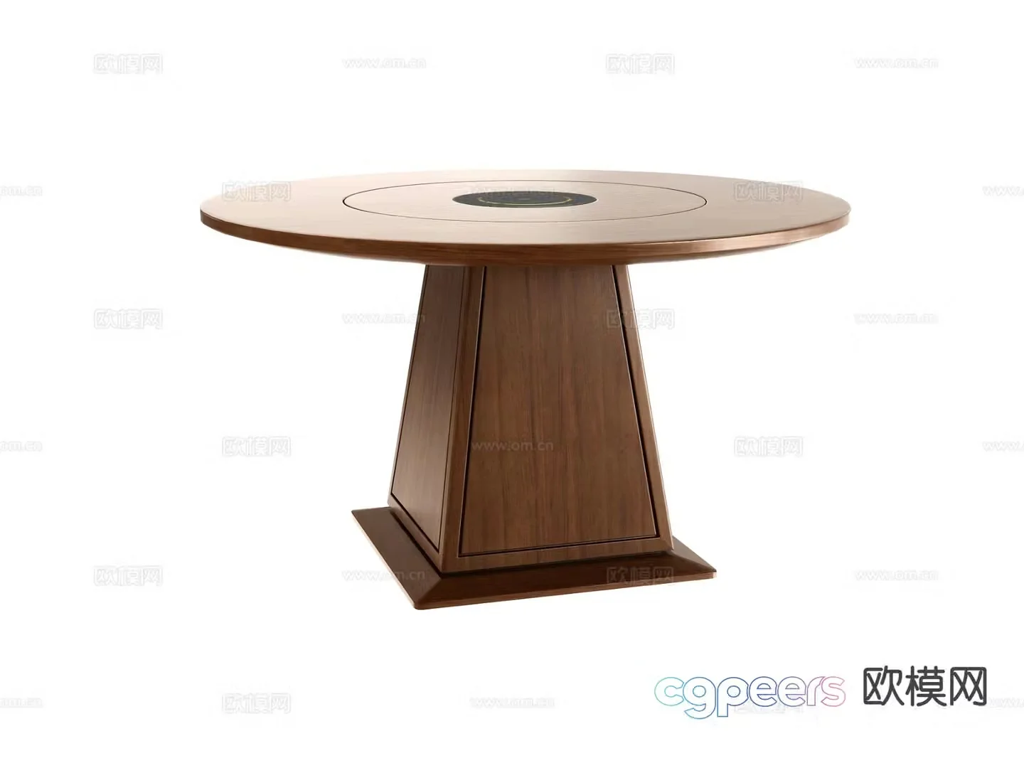 Modern round dining table 3d model