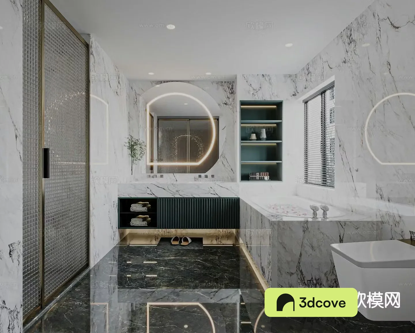 French bedroom bathroom