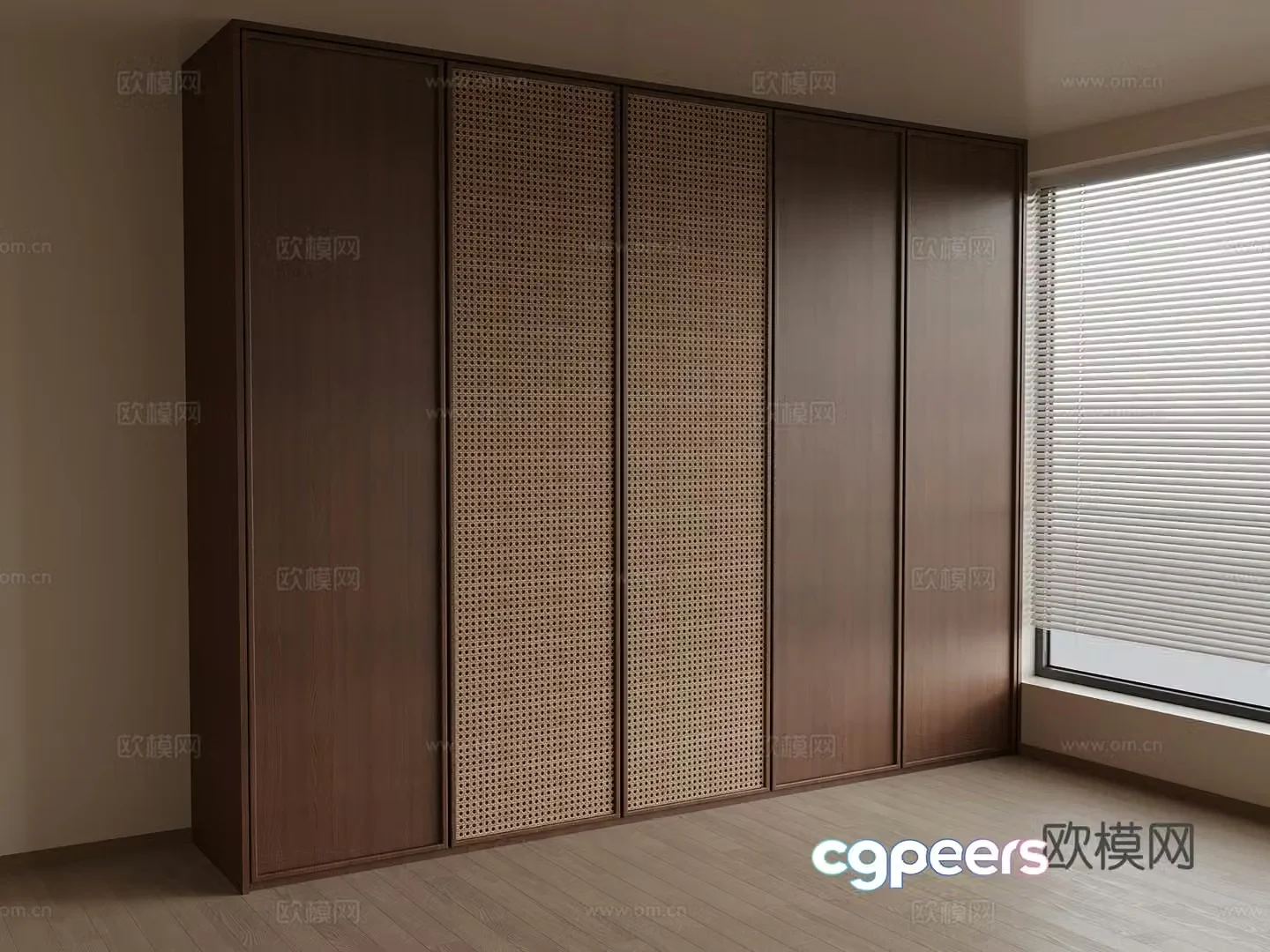 Wardrobe New Chinese style wardrobe 3D model