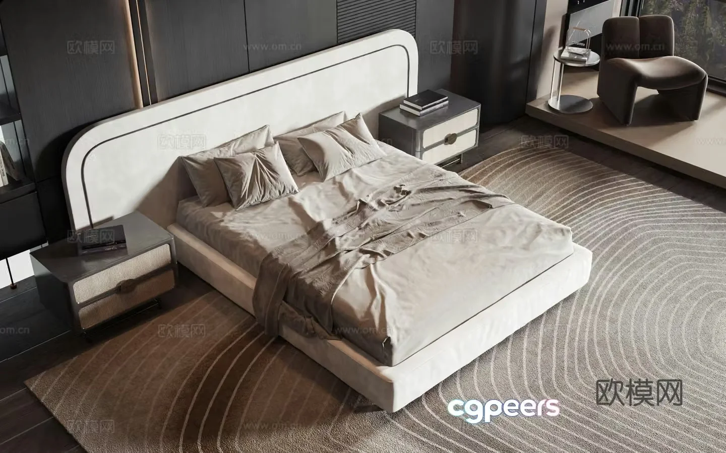 Modern style product bed 3d model