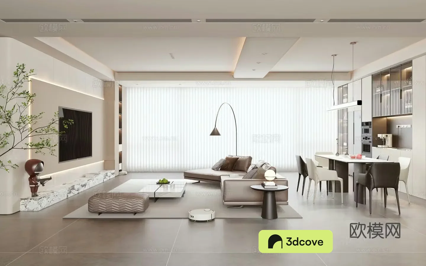 Creamy living room