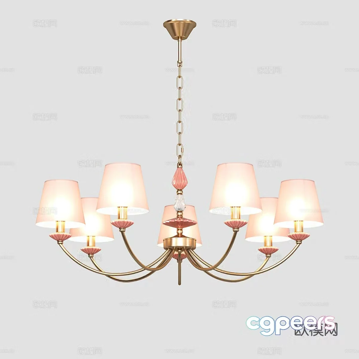 Modern simple light luxury chandeliers chandeliers simple chandeliers restaurant chandeliers living room chandeliers lamp 3d model