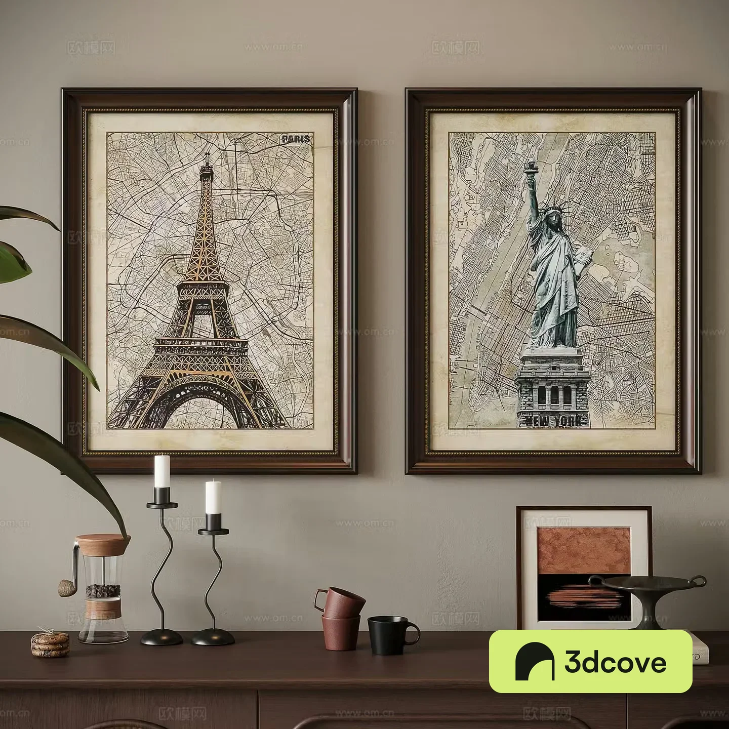 American style combination decorative painting