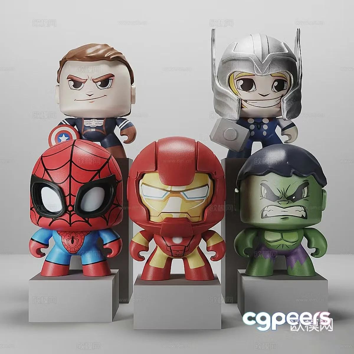 Marvel trendy toys blind box figure children’s toys 3D model