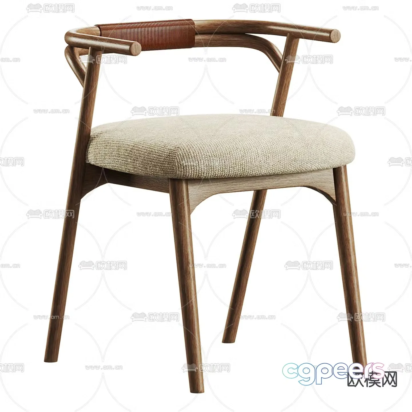 La Redoute Chinese style single chair 3d model