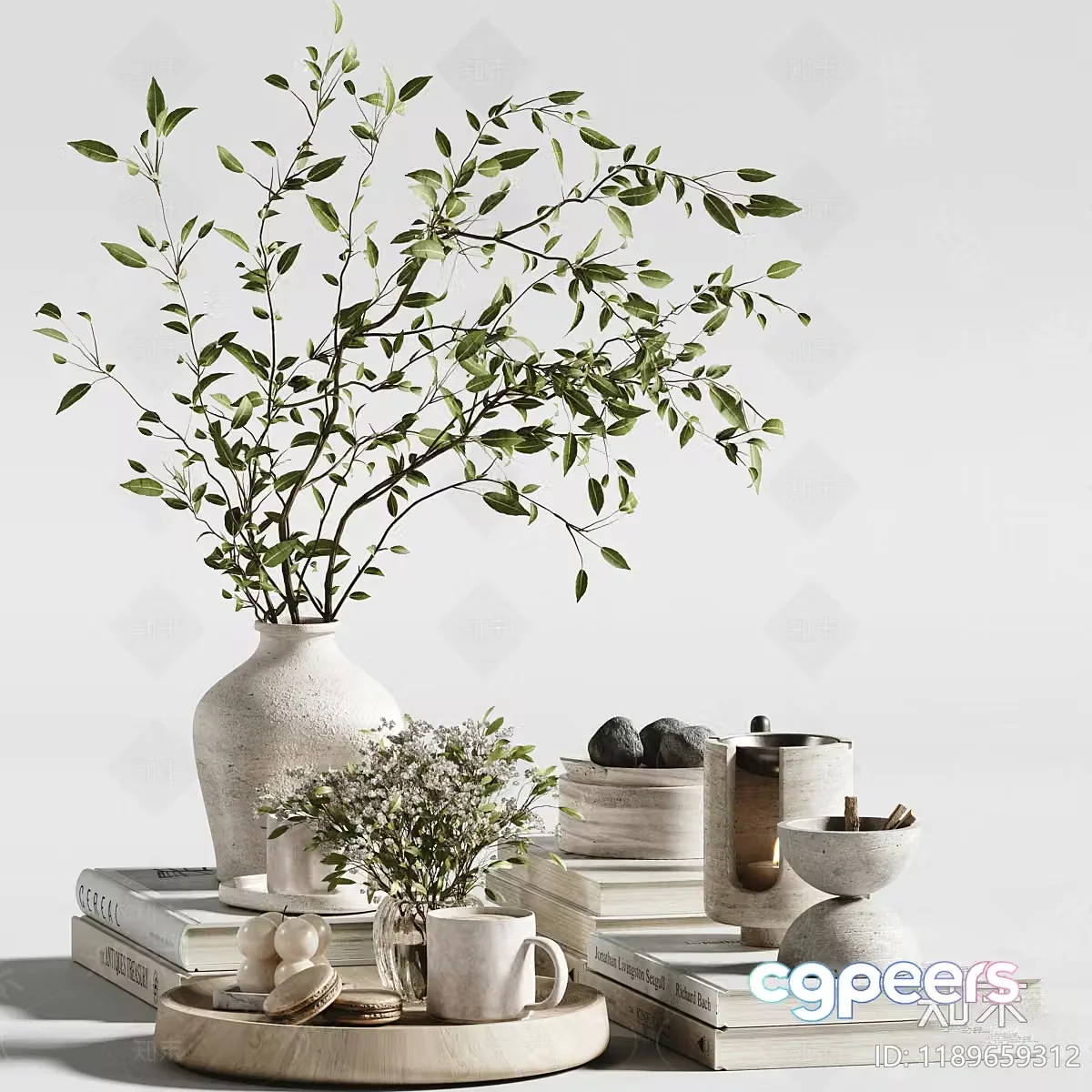 Minimalist Home Decor 3D Model – 6631 – CORONA Render