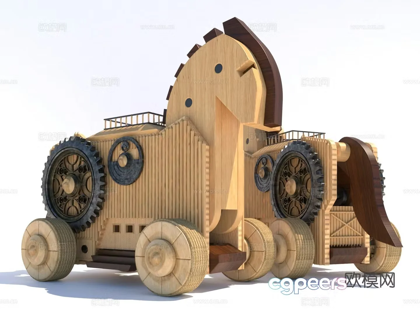 Modern style Trojan ornament 3d model