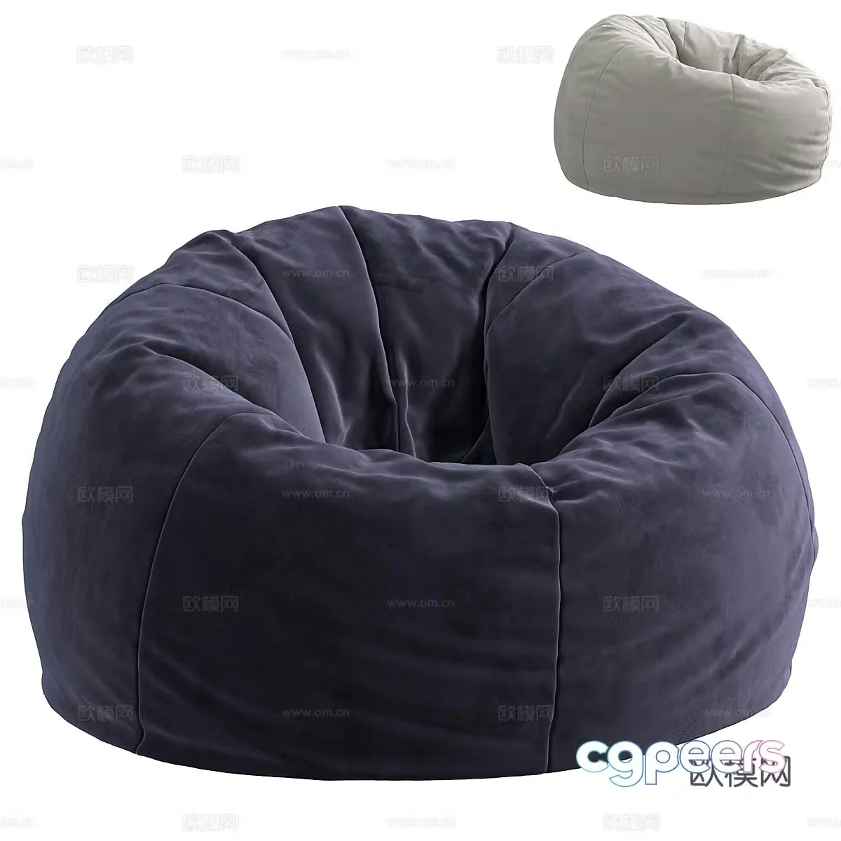 Modern Italian fabric lazy sofa 3d model