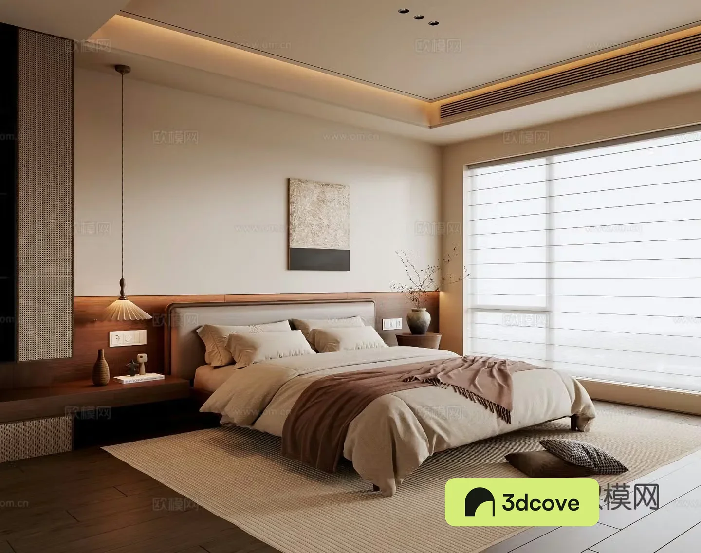 Middle style bedroom master bedroom 3D model