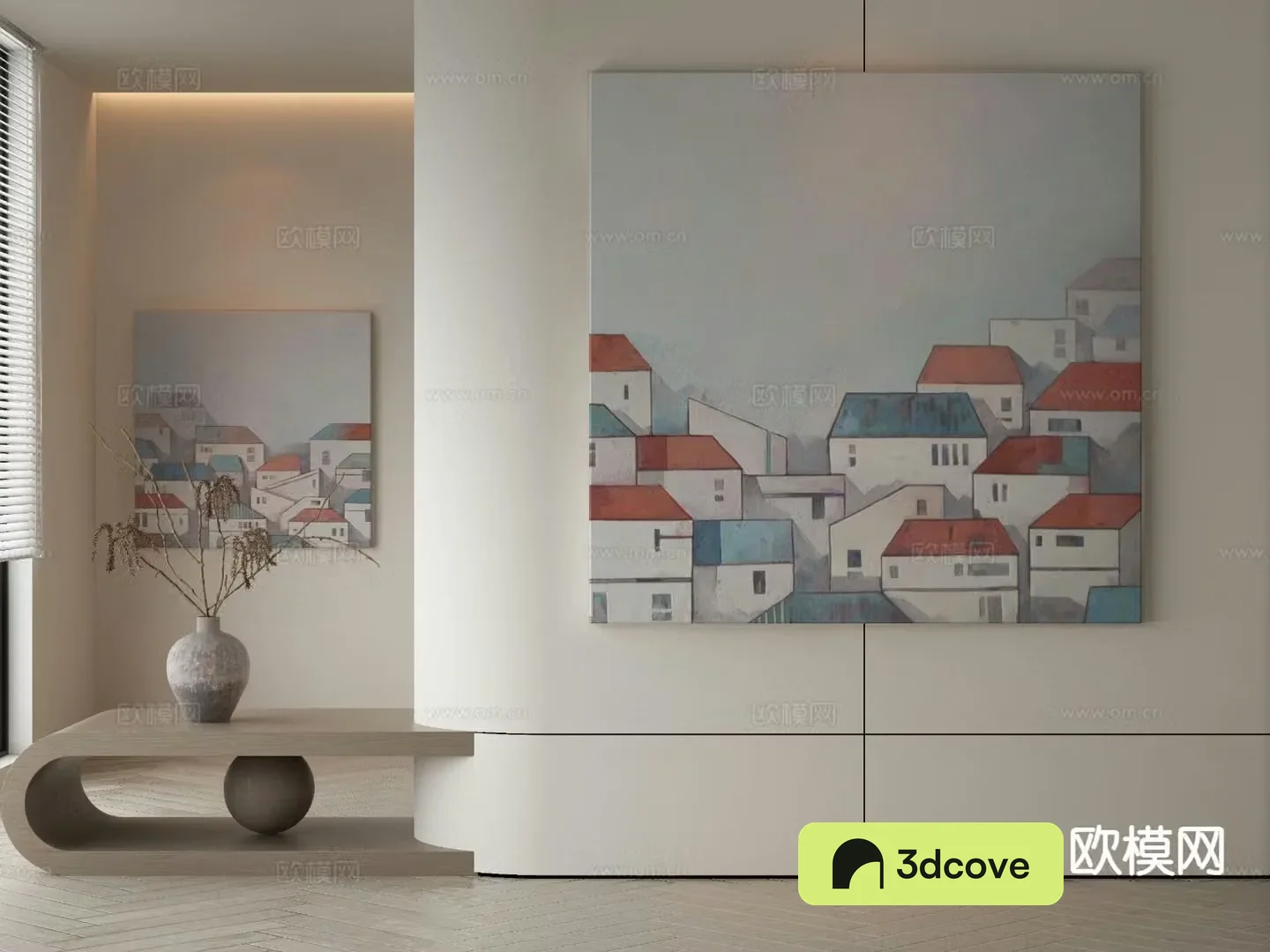 Modern decorative painting architectural painting cartoon simple drawing