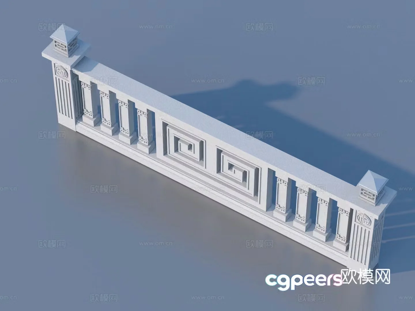 Fence Guardrail Railing 3d Model