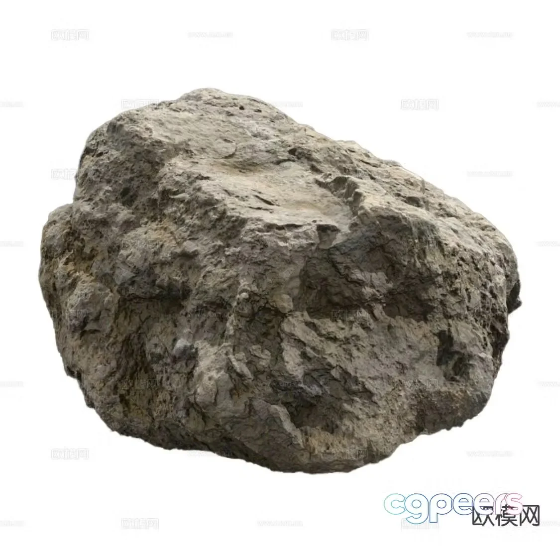 modern rock granite 3d model