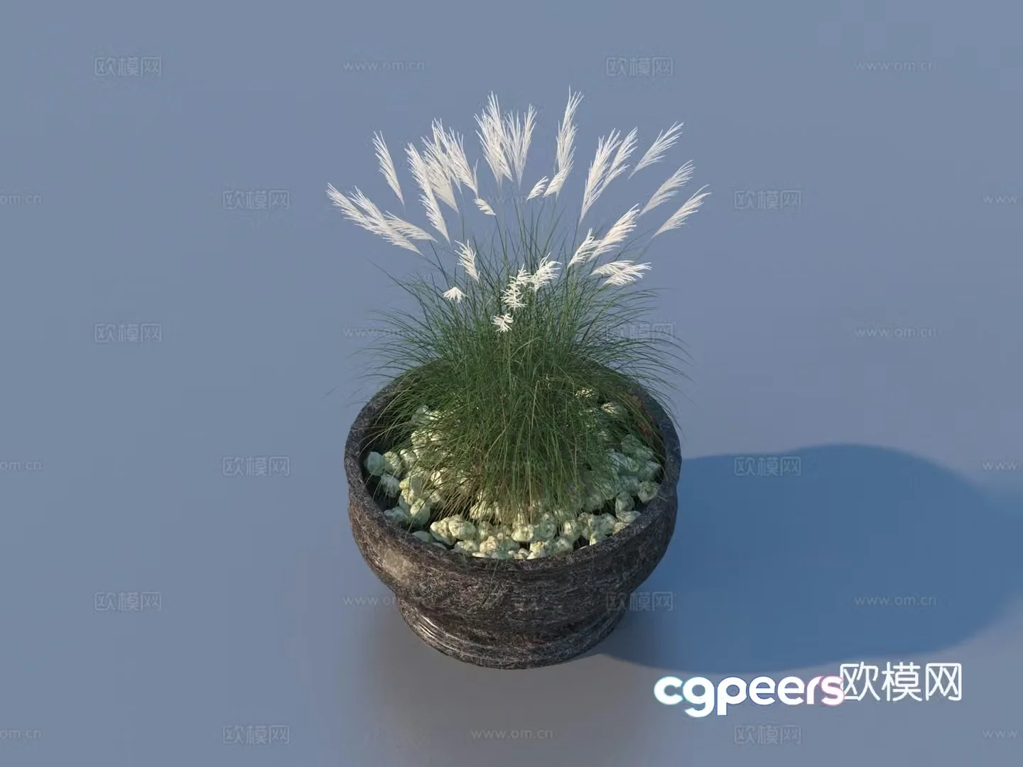 Flower pot pot green plants plant 3d model
