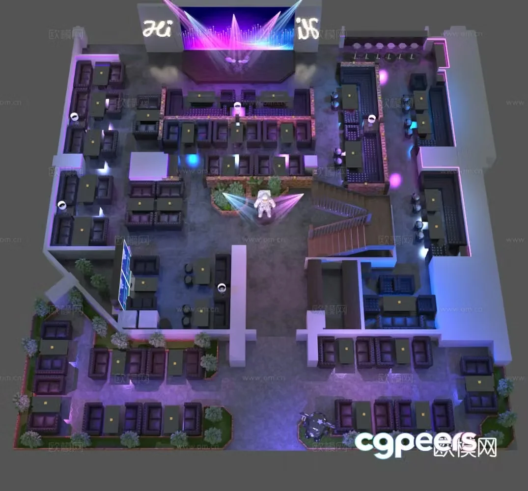 Bar seats Bar floor plan Bar clear bar clear bar floor plan Bar layout 3d model