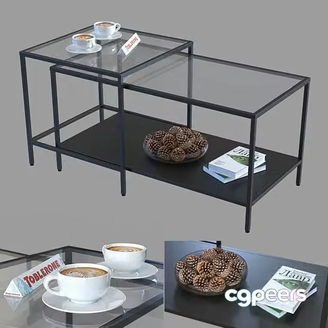3ds Max Free – A set of tables IKEA Vitse