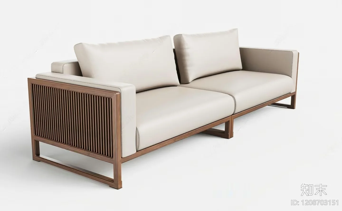 Modern Wooden Sofa 3D Model – 2560 – VRAY Render