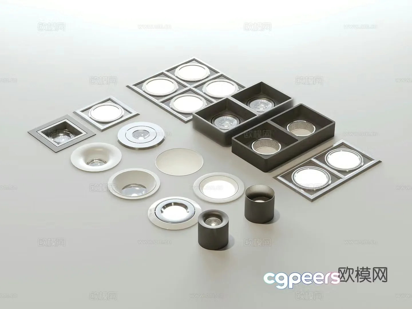 Modern downlight spotlight 3d model