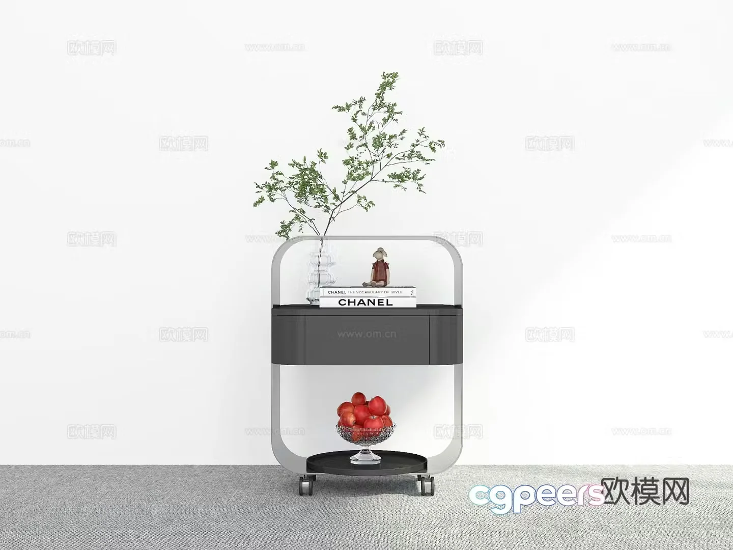 Modern bedside table 3d model