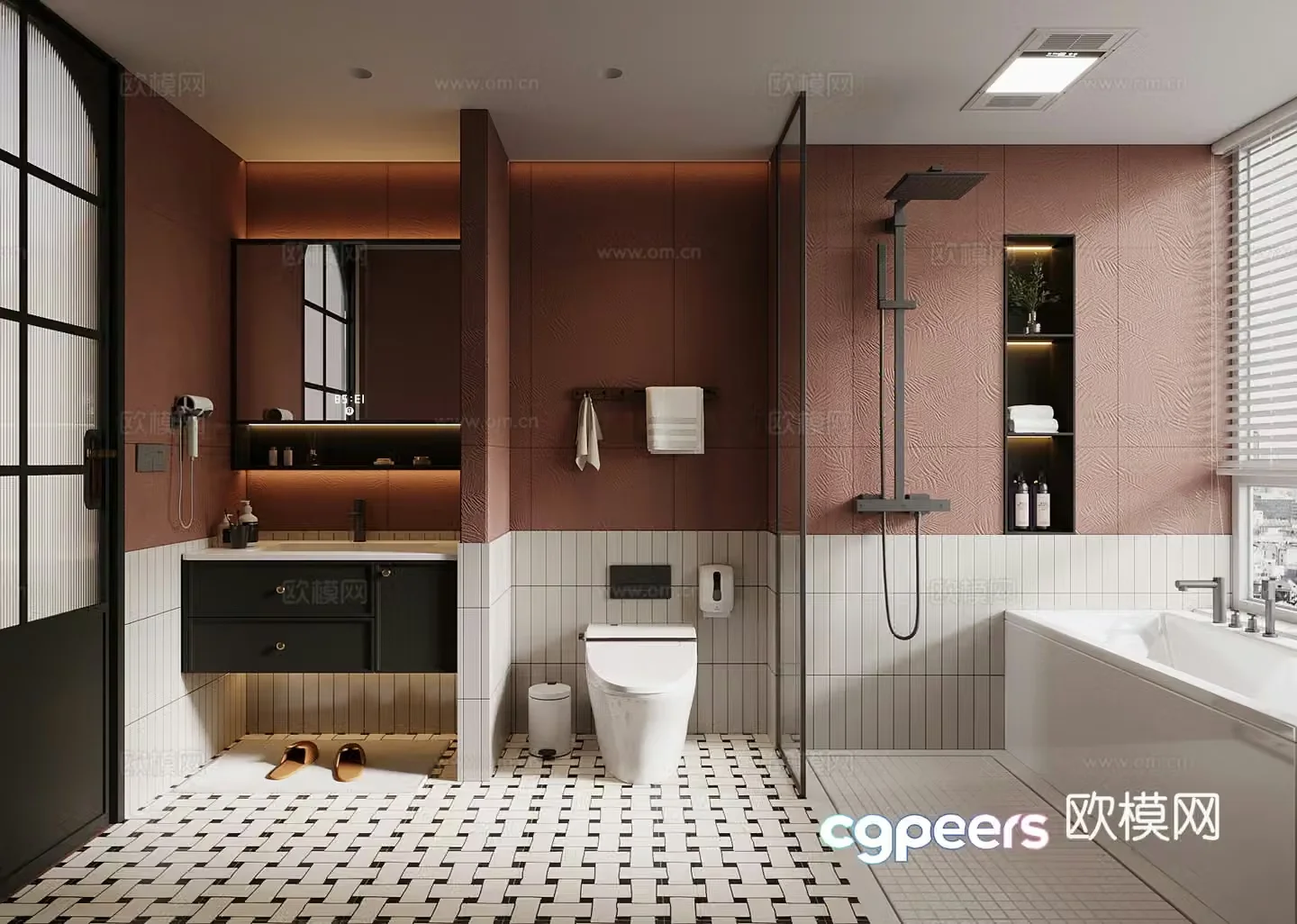 07 Bathroom French bathroom Bathroom cabinet 3D model