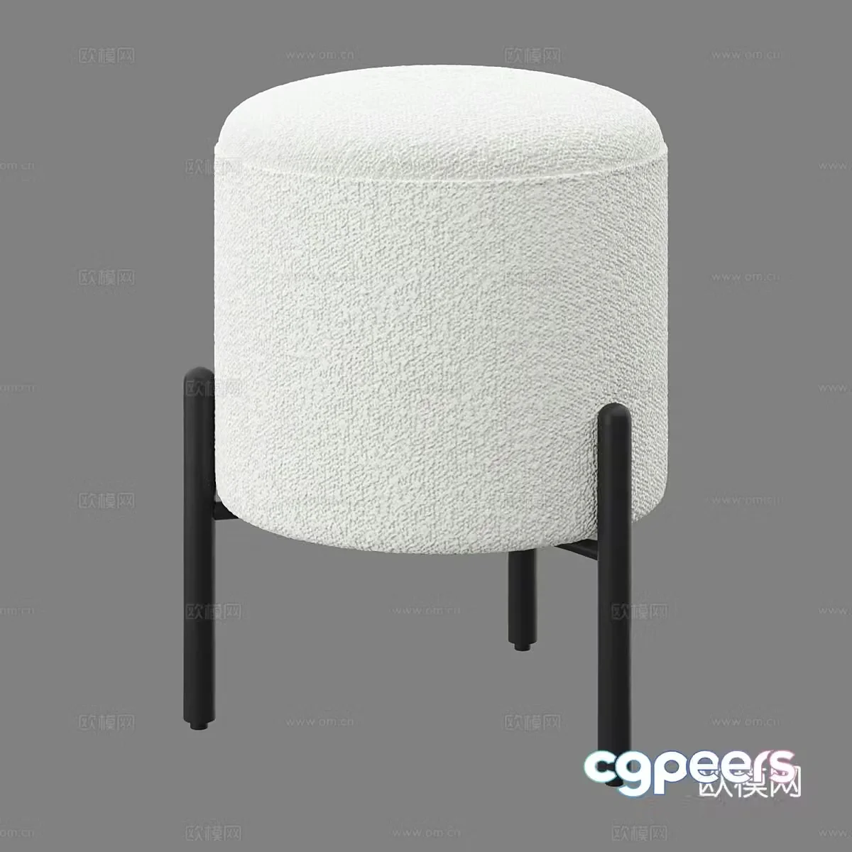 Modern simple low stool sofa stool stool 3d model