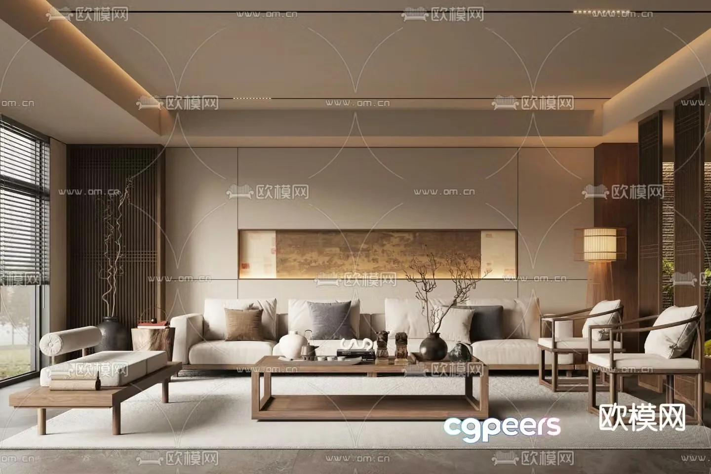 New Chinese living room 3D model