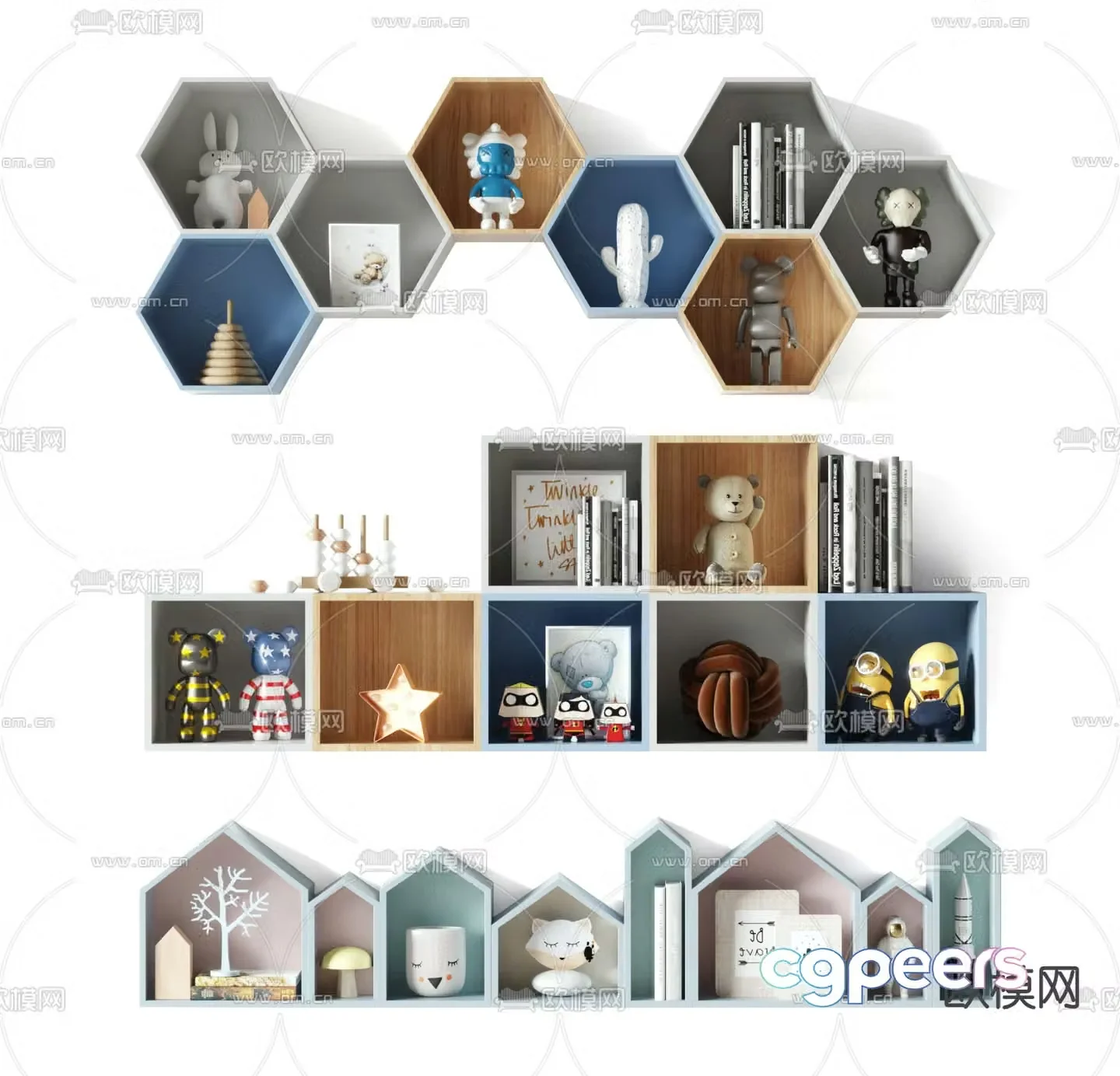 Children’s cabinet toy cabinet styling cabinet 3D model